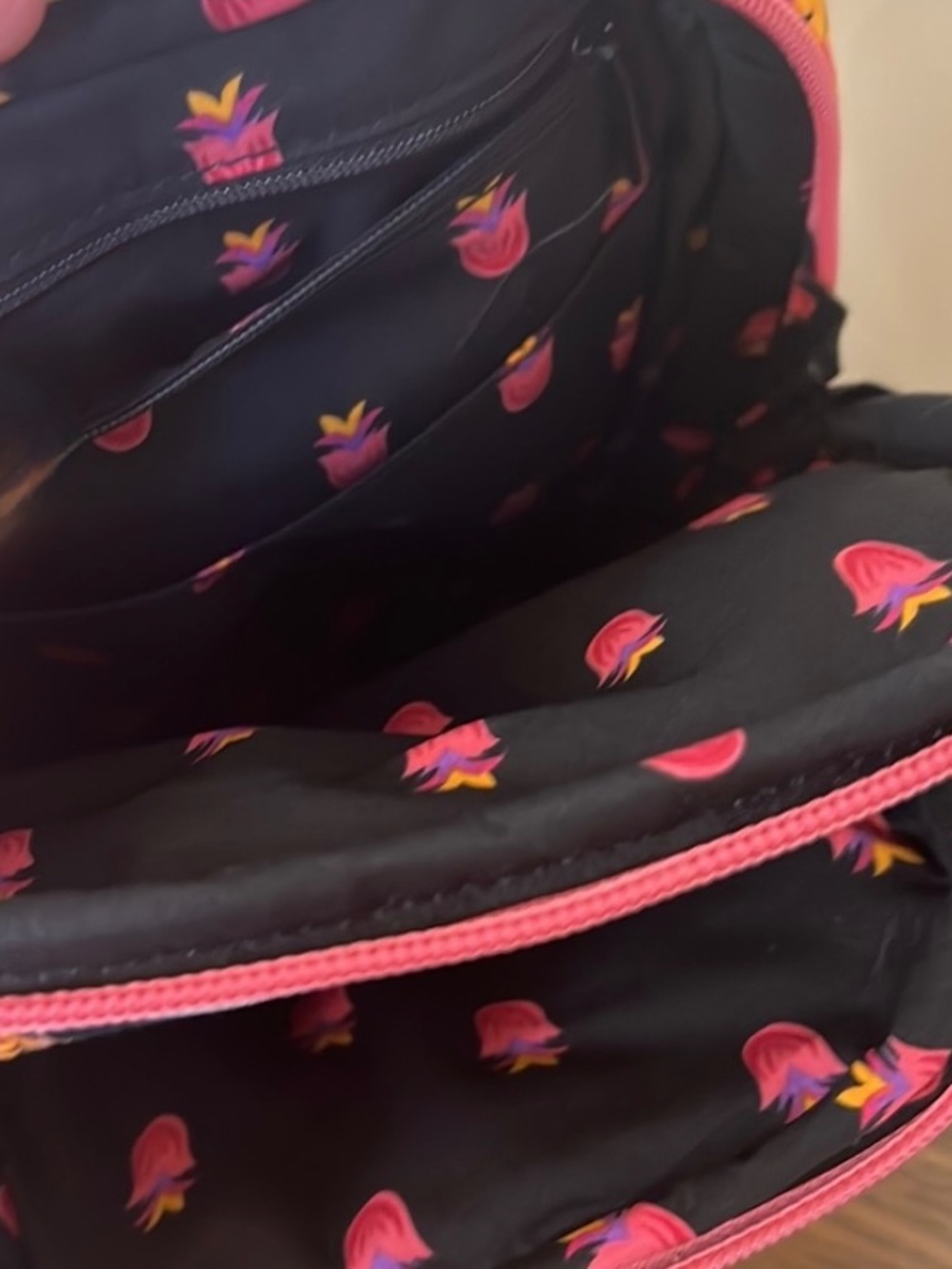 Vera Bradley Utility Sling Backpack Rosa Floral Pattern Zip & Flap Pocket Buckle - Picture 5 of 8